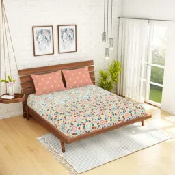 Spaces Atrium Multicolor Cotton 144 TC Bed Sheets Set-image-12