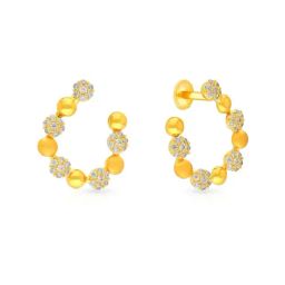 Malabar Gold and Diamonds 22k Yellow Gold Earrings for Women-image-99