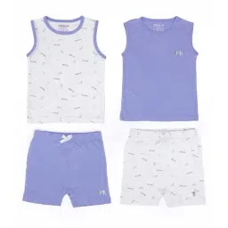 MiArcus Kids Multicolor Cotton Printed Shorts Set - Pack of 2-50