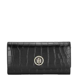 Tommy Hilfiger Renee Black Textured Wallet for Women-image-1