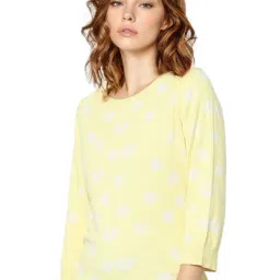 Only Yellow Printed Sweater-47