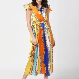 StyleStone Multicolor Printed Midi Dress-image-37