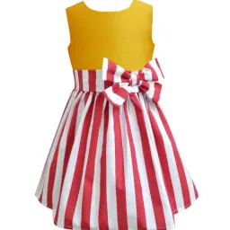 A.T.U.N. Girls Yellow & Red Striped Dress-17