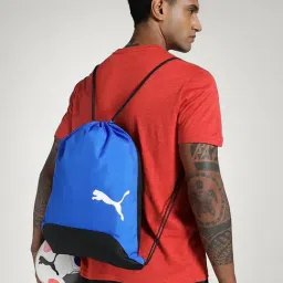 Puma Team Goal Electric Blue Lemonade-Black Gym Sack-picture-8