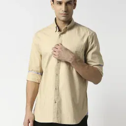 Dragon Hill Khaki Slim Fit Shirt-image-20