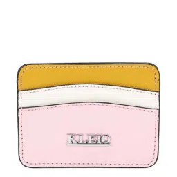 KLEIO Yellow & Pink Solid Card Holder-image-22