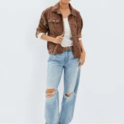 American Eagle Outfitters Brown Cotton Regular Fit Jacket-picture-28