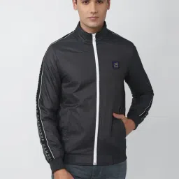Academy By Van Heusen Grey Slim Fit Printed Jacket-image-39