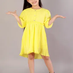 KidsDew Yellow Regular Fit Dress-image-42