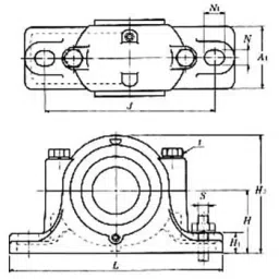 NTN Plummer Block Split Type SN6 Standard Type Bearing, Shank Dia 45 mm, Length 255 mm, Width 115 mm, SN610L1, (Made in Japan)-image-11