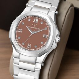 CHARLIEKEEN Men Brass Dial & Stainless Steel Straps Analogue Watch CC-GSQ00020-BROWN-CH-image-28