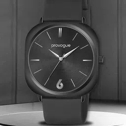 Provogue Men Brass Dial & Wrap Around Straps Analogue Watch PR-GSQ022-BLK-BLK-12
