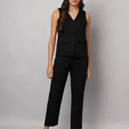 BRINNS Black Waistcoat With Trousers-image-34