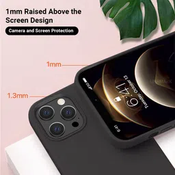 LIRAMARK Solid Printed iPhone 12 Pro Max Back Case Mobile Accessories image 2