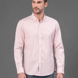 Red Tape Pastel Pink Regular Fit Striped Shirt-picture-35