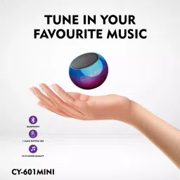 Cyomi Portable Bluetooth Speaker CY 601 Mini Blue 5 W Sound Output and Upto 4 Hours Playtime, ITD134 image 3