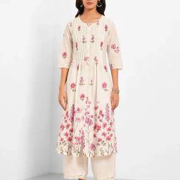 Rangmanch by Pantaloons Pink Printed Kurta-picture-25