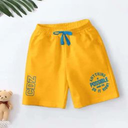 Codez Boys Green & Yellow Printed Shorts image 2