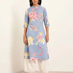 Rangmanch by Pantaloons Blue Printed Kurta-43