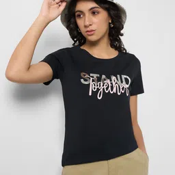 Honey by Pantaloons Women Print Round Neck Cotton Top-image-91