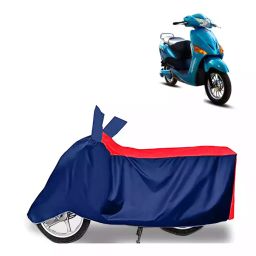 Auto Pearl Polyester Two Wheeler Cover for Hero Electric Electric Optima DX BS6 (Red Blue)-image-68