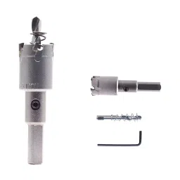 uptodatetools Hole Saw Cutter Drill Bit Kit Masonry Type Round 22 mm Diameter Chrome Finish-41