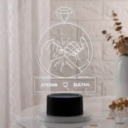Yours Forever Personalized LED Lamp - Black Base-image-68