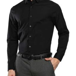 Calvin Klein Black Slim Fit Shirt-image-24