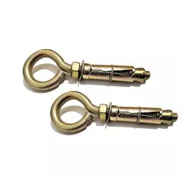 GENERIC 10 mm Anchor Round Close Brass Hook Golden (Pack of 12 Pcs)-37