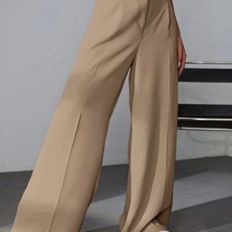 BROADSTAR Women Smart High-Rise Easy Wash Stretchable Loose Fit Parallel Trousers-picture-13