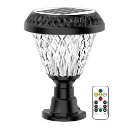 Epyz 2W Solar Panel 34 LEDs Round Shape Solar Post Light-43