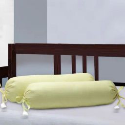 The Baby Atelier Yellow Bolster Cover with Filler - Set of 2-image-8