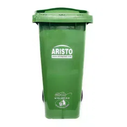 ARISTO 90 L Green Plastic Dustbin With Wheel-29