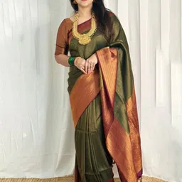 Visit Wear Woven Design Zari Pure Silk Banarasi Saree-image-99