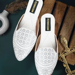 FLYING&SAM Women Embellished Pointed Toe Mules-picture-4