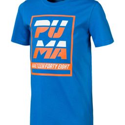 PUMA Half Sleeves Alpha Graphic Tee - Indigo Blue-image-45