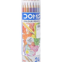 Doms Premium Quality Colour Pencil With Round Tin - 24 Shades (Print may vary)-19