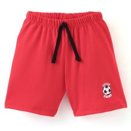Babyhug Cotton Jersey Knit Mid Thigh Length Shorts Soccer Ball Print - Red-image-29