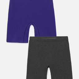 Mackly Pack Of 2 Solid Shorts - Navy Blue & Charcoal Melange-picture-29