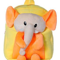 Frantic Premium Quality Soft Design Full Body Orange Elephant Bag for Kids - 14 Inches-image-84