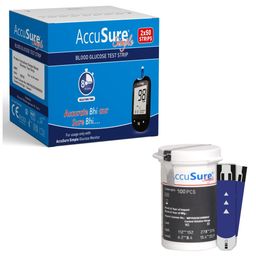 AccuSure Simple Blood Glucose Test Strip - 100 Strips (50 x 2)-20