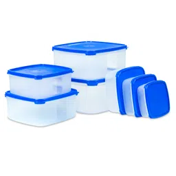 varmora homeware Varmora Store Fresh Plastic Full Set Storage Containers, Pack of 7 ,Blue-picture-31