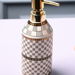 Voncasa Ceramic Glossy Off white color Soap Dispenser (750 ml)-image-83
