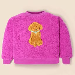 Cherry Crumble By Nitt Hyman Full Sleeves Dog Embroidered Sweatshirt - Magenta-picture-42