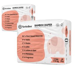 Turtlebee Organic Bamboo Taped Diapers for Small Size- 50 pieces-28