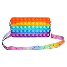 Magicwand Silicon Big Size Pop-It Pencil Case School Pouch for Stationary Storage for Kids Multicolored Pack of 1 Pouch-image-0