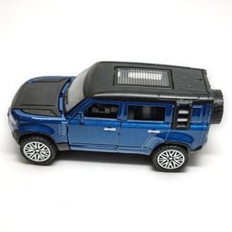 The Flyers Bay 1:32 Scale DieCast Metal Pull-Back Action Openable Doors Premium Land Rover Car Toy for Kids Realistic Miniature Model Gift 2+yrs Girls Boys (Blue)-image-82