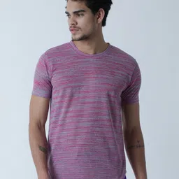 Masculino Latino Striped Round Neck Regular Fit Cotton T-shirt-picture-24