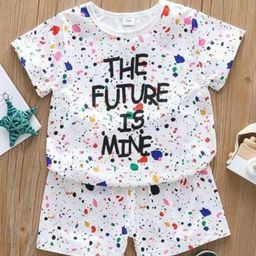 WARSI BROTHER'S Girls Printed Top with Shorts-image-73