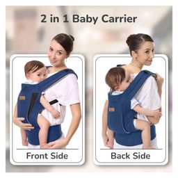 R for Rabbit 2 in 1 Comfy Hug Ergo Baby Carrier for New Born- Blue image 3